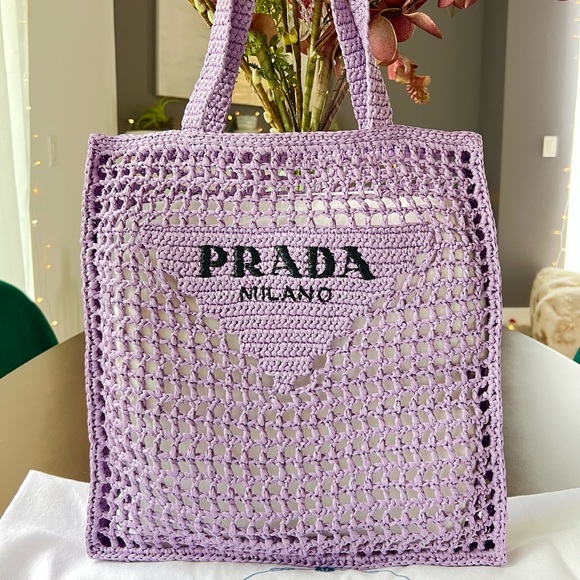 ❌❌SOLD New Prada Raffia Crochet Tote - Picture 3 of 9